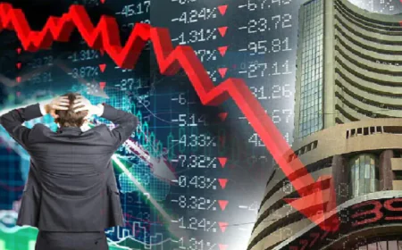 Share Market Crash : शेयर बाजार धड़ाम, सेंसेक्स में 1800 अंक की गिरावट, डॉलर के मुकाबले रुपया पहली बार 93.90 के पार