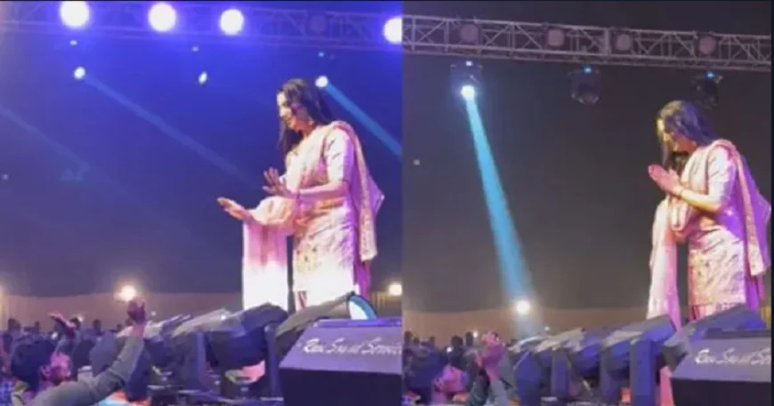 सपना चौधरी के साथ बदतमीजी!, स्टेज के सामने खड़ा हुआ शख्स और...