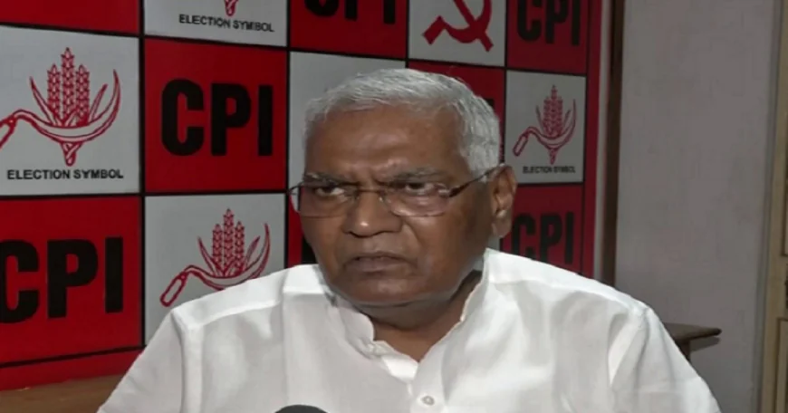 "देश को बीजेपी शासन से मुक्त कराने का आ गया वक्त", झारखण्ड दौरे पर पहुंचे CPI महासचिव डी. राजा की हुंकार