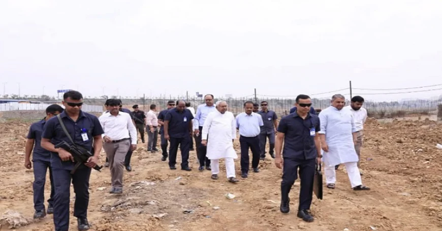 एक्शन में CM नीतीश, बिहार गौरव पार्क और मुक्तिधाम परिसर के निर्माण कार्य का किया निरीक्षण