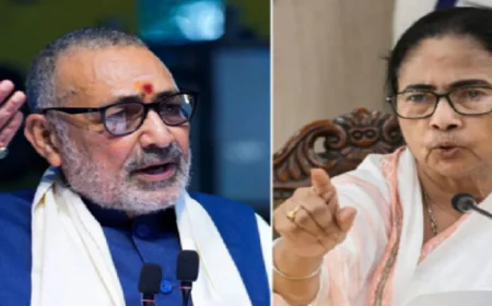 TMC के 'इश्तेहार' पर मचा सियासी बवाल, गिरिराज सिंह का ममता बनर्जी पर वार, कहा : दीदी का हिडन एजेंडा आया सामने 