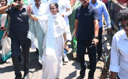 बड़ी खबर : ममता बनर्जी ने भवानीपुर सीट से दाखिल किया नामांकन, किया पैदल मार्च, बीजेपी के शुभेंदु अधिकारी से है सीधा मुकाबला