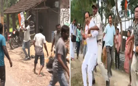 BIG NEWS : प.बंगाल में वोटिंग के बीच हिंसा, कुमारगंज में BJP उम्मीदवार को दौड़ाकर पीटा, भाजपा प्रत्याशी की कार पर हमला, मुर्शिदाबाद में भिड़े ममता-हुमांयू कबीर समर्थक