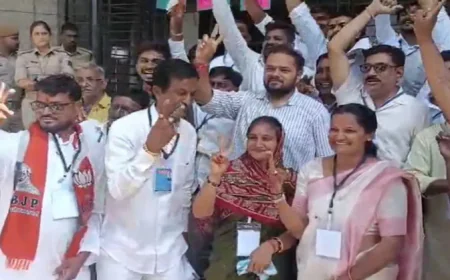 Gujarat Nagar Nikay Election Result : गुजरात नगर निकाय चुनाव में भगवा का जलवा, सभी 15 निगमों में BJP की जीत, सूरत में AAP का सूपड़ा साफ