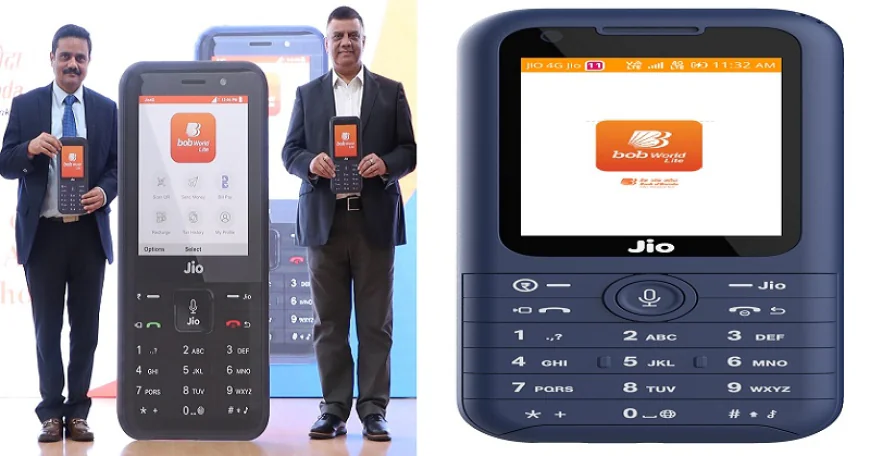 जियोफोन पर मिलेगी रोजमर्रा की बैंकिंग, bob World Lite ऐप लॉन्च