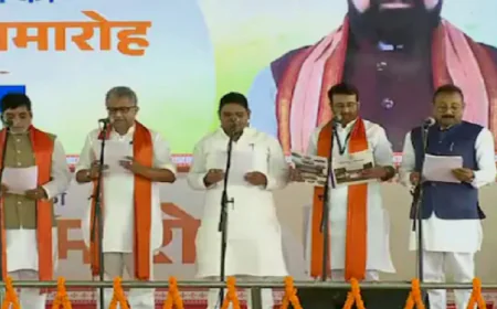 सम्राट कैबिनेट का हुआ विस्तार, 32 मंत्रियों ने ली शपथ, जातीय और महिला संतुलन पर रहा जोर