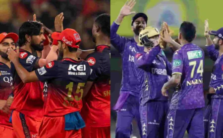RCB vs KKR : रॉयल चैलेंजर्स बेंगलुरु और कोलकाता नाइटराइडर्स आज आमने-सामने, जानिए कैसा रहेगा पिच और मौसम का मिजाज