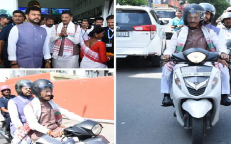 रांची पहुंचे केंद्रीय मंत्री राम मोहन नायडू, एयरपोर्ट पर कई नागरिक सुविधाओं का किया उद्घाटन, स्कूटी से किया शहर का दौरा