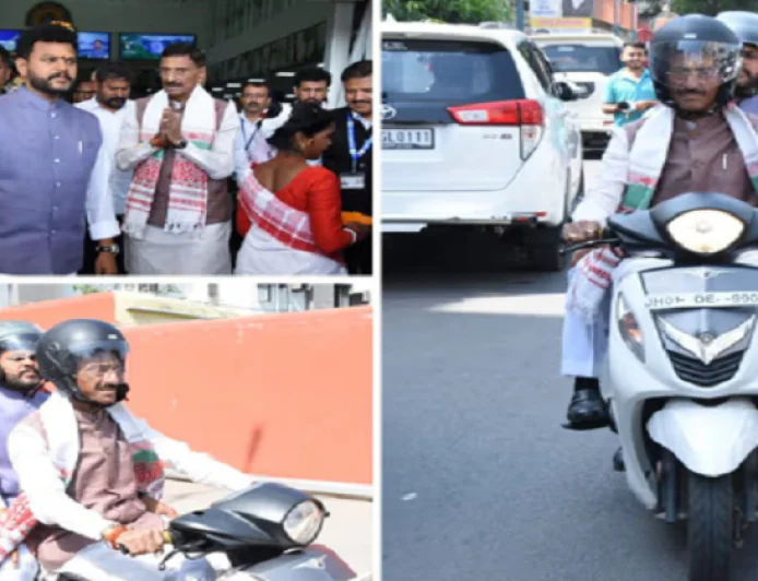 रांची पहुंचे केंद्रीय मंत्री राम मोहन नायडू, एयरपोर्ट पर कई नागरिक सुविधाओं का किया उद्घाटन, स्कूटी से किया शहर का दौरा