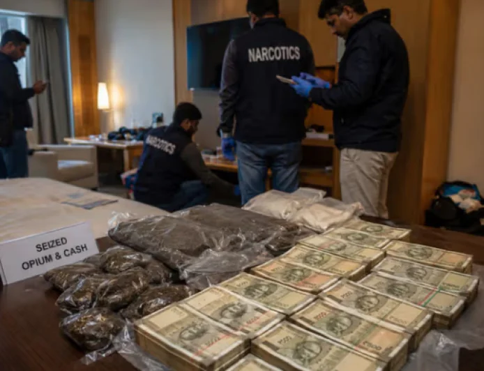 झारखंड में महाराष्ट्र नारकोटिक्स ब्यूरो की बड़ी रेड, करोड़ों की अफीम के साथ होटल मालिक को ले गई टीम