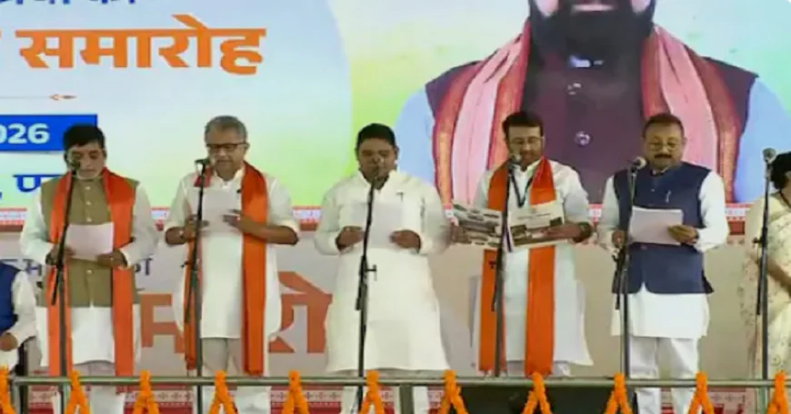 सम्राट कैबिनेट का हुआ विस्तार, 32 मंत्रियों ने ली शपथ, जातीय और महिला संतुलन पर रहा जोर