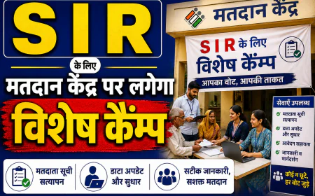 13 एवं 14 जून 2026 को सभी मतदान केन्द्रों पर होगा विशेष कैंप का आयोजन