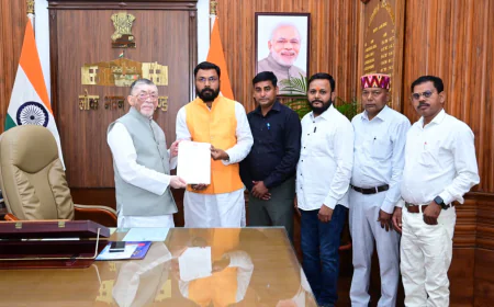 त्रिस्तरीय पंचायत प्रतिनिधि संघ का शिष्टमंडल  मिला राज्यपाल से, सौंपा ज्ञापन 