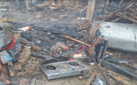BREAKING : शिवहर में सिलेंडर ब्लास्ट से मचा हाहाकार, 8 घर जलकर राख; 6 लोग झुलसे, 2 की हालत गंभीर