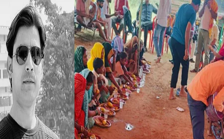भरत तिवारी के ब्रह्मभोज में उमड़ा जनसैलाब, ढाई घंटे में 3000 से अध‍िक लोगों ने क‍िया भोजन, भोजपुर पुल‍िस-प्रशासन अलर्ट