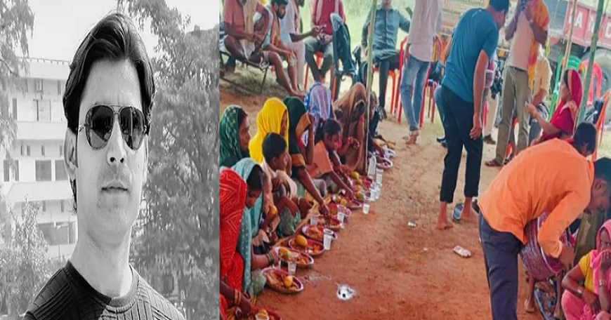 भरत तिवारी के ब्रह्मभोज में उमड़ा जनसैलाब, ढाई घंटे में 3000 से अध‍िक लोगों ने क‍िया भोजन, भोजपुर पुल‍िस-प्रशासन अलर्ट