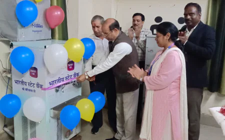 एसबीआई की जनहित पहल, आरओ वाटर प्यूरिफायर एवं वाटर कूलर का हुआ लोकार्पण