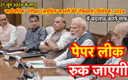 सबसे बड़ा सवाल : 2024 से लागू 'सार्वजनिक परीक्षा (अनुचित साधनों की रोकथाम) अधिनियम, 2024' में सिर्फ़ बदलाव कर  क्या मोदी सरकार पेपर लीक को रोक पाएगी?