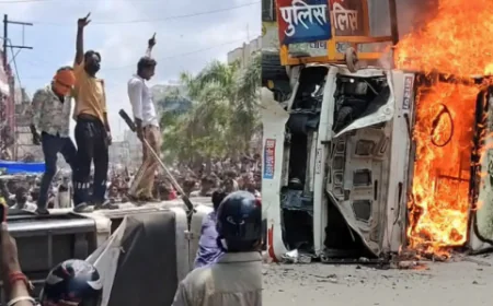 BIHAR BANDH : बिहार बंद के दौरान जमकर बवाल, पटना समेत 8 जिलों में हिंसक प्रदर्शन, सीवान-सीतामढ़ी SP घायल, सीवान में फायरिंग और छपरा में पुलिस वैन फूंकी