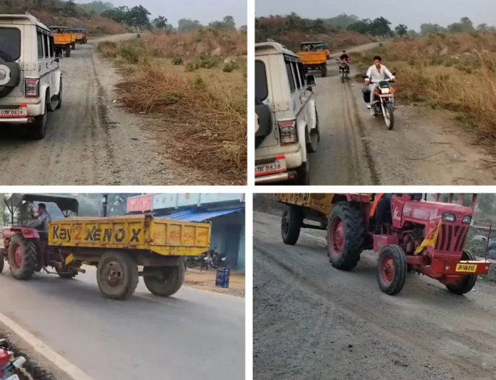 NGT के आदेशों की उड़ रही थी धज्जियां, पांकी पुलिस ने पकड़े 3 बालू लदे ट्रैक्टर