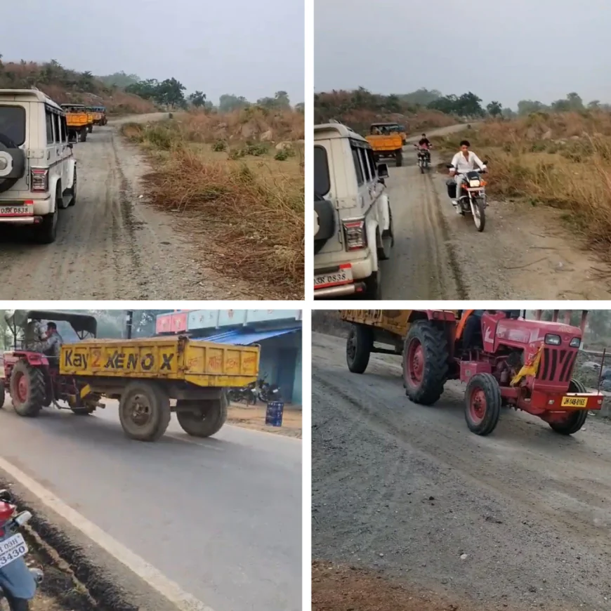 NGT के आदेशों की उड़ रही थी धज्जियां, पांकी पुलिस ने पकड़े 3 बालू लदे ट्रैक्टर