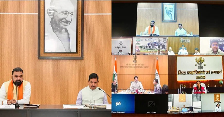 सम्राट चौधरी ने की खाद्य सुरक्षा और ऊर्जा योजनाओं की समीक्षा, केंद्रीय मंत्री प्रह्लाद जोशी के साथ की हाई लेवल मीटिंग