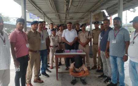 ऑपरेशन नारकोश में आरपीएफ की बड़ी सफलता, गया स्टेशन से 22.07 लाख रुपये की अफीम के साथ तस्कर गिरफ्तार
