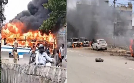 BIG NEWS : पटना में बवाल, सड़क हादसे में युवक की मौत के बाद भड़के लोग, फूंक दी 10 गाड़ियां, जला दिया ट्रैफिक पुलिस चौकी, पूरा इलाका पुलिस छावनी में तब्दील