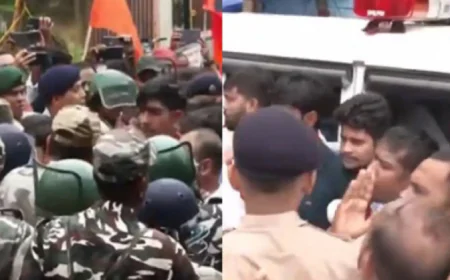 JPSC-JSSC Protest : CM हाउस के बाहर ABVP छात्रों का प्रदर्शन, 8 से 10 कार्यकर्ताओं को लिया गया हिरासत में