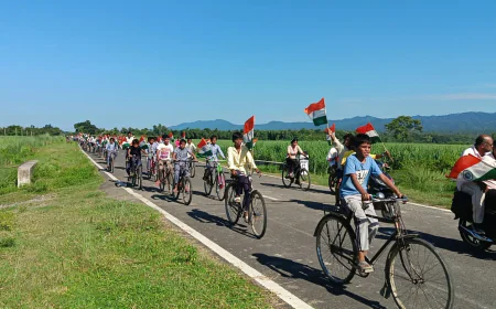 हर घर तिरंगा अभियान के तहत निकली साइकिल तिरंगा रैली, 15 किलोमीटर तक गूंजा देशभक्ति का संदेश