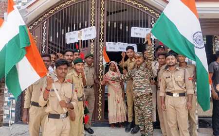 हर घर तिरंगा अभियान के तहत एनसीसी कैडेटों ने घर-घर पहुंचाया राष्ट्रभक्ति का संदेश