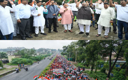 तिरंगा यात्रा में गूँजा देशभक्ति का भाव