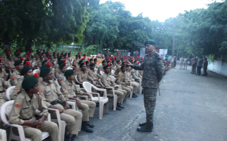 तीसरे दिन कैडेटों ने सीखा ड्रिल, हथियार प्रशिक्षण और मानचित्र पढ़ना, अनुशासन और प्रशिक्षण से मजबूत होंगे एनसीसी कैडेट-कर्नल पंकज