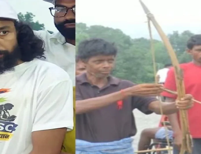 रामगढ़ के नेमरा में गरमाया माहौल, देवेंद्र महतो की भर्ती यात्रा पर भड़के ग्रामीण, धनुष, तीर और लाठी के साथ डटे, कहा : CM का विरोध बर्दाश्त नहीं