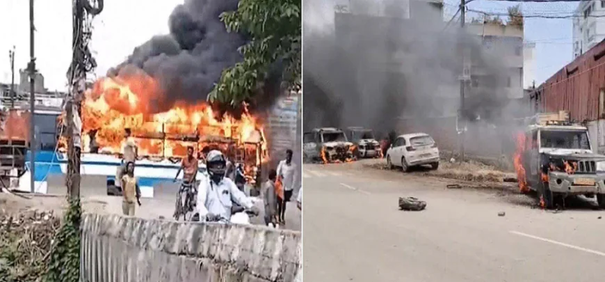 BIG NEWS : पटना में बवाल, सड़क हादसे में युवक की मौत के बाद भड़के लोग, फूंक दी 10 गाड़ियां, जला दिया ट्रैफिक पुलिस चौकी, पूरा इलाका पुलिस छावनी में तब्दील