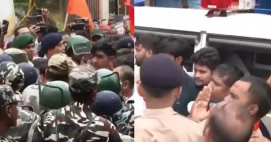 JPSC-JSSC Protest : CM हाउस के बाहर ABVP छात्रों का प्रदर्शन, 8 से 10 कार्यकर्ताओं को लिया गया हिरासत में