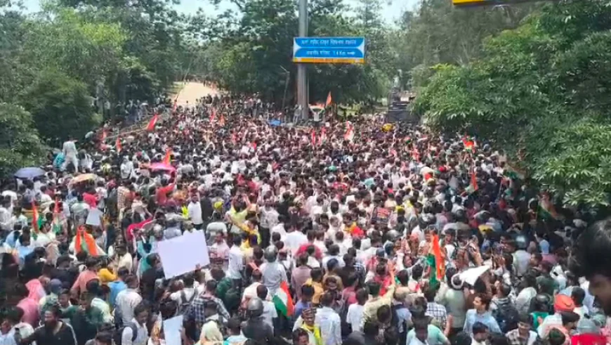 झारखण्ड विधानसभा घेराव के दौरान छात्रों पर लाठीचार्ज, कई छात्र चोटिल, जयराम महतो ने उठाए सवाल