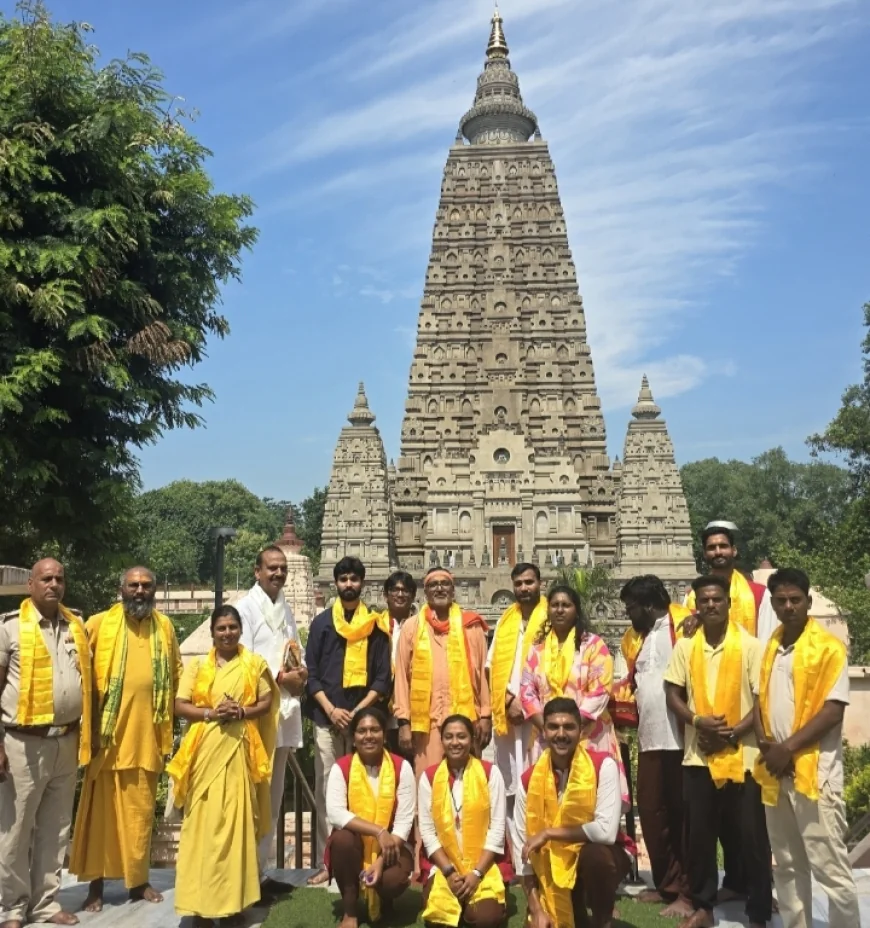 चिन्मय मिशन के 75 वर्ष के अमृतकाल में गया जी पहुँची आध्यात्मिक भारत भ्रमण यात्रा