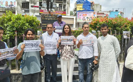 महिला पत्रकार से मारपीट के विरोध में रांची में पत्रकारों का प्रदर्शन, दोषी पुलिसकर्मियों पर कार्रवाई की मांग