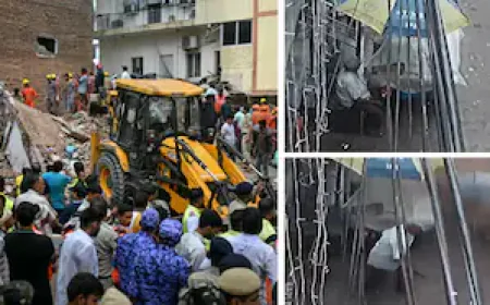 दिल्ली में निर्माणाधीन इमारत का हिस्सा भरभराकर गिरा, मलबे में लोगों के दबे होने की आशंका; रेस्क्यू ऑपरेशन जारी