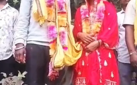 प्रेमिका से मिलने पहुंचा प्रेमी, ग्रामीणों ने पकड़ा; पंचायत में दोनों की रजामंदी से मंदिर में हुई शादी