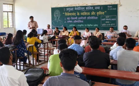 स्वामी विवेकानंद के व्यक्तित्व एवं कृतित्व पर प्रतियोगिता आयोजित, राष्ट्रसेवा की भावना के साथ आगे बढ़ें विद्यार्थी : डॉ. उमाशंकर सिंह