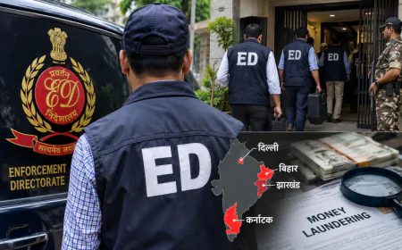 ED की बड़ी कार्रवाई: दिल्ली, बिहार, झारखंड और कर्नाटक में कई ठिकानों पर एक साथ छापेमारी
