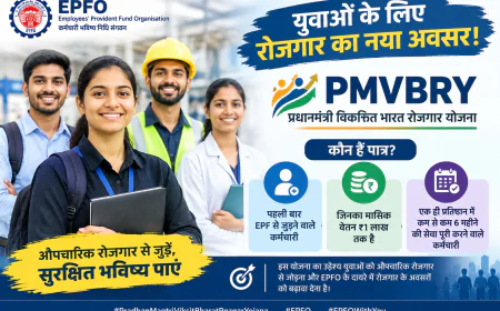 PMVBRY: युवाओं के लिए रोजगार से जुड़ा बड़ा अवसर, EPF से पहली बार जुड़ने वालों को मिलेगा लाभ