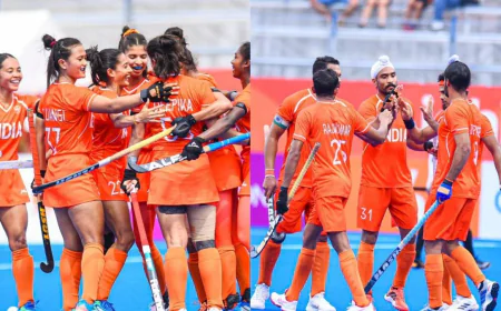 एशियन गेम्स में भारतीय हॉकी टीमों ने पहनी भगवा जर्सी, ओपनिंग मैच में दिखा नया रंग