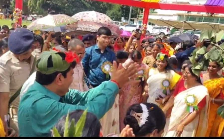 करम की धुन पर झूमा बोकारो थर्मल, लोगों के साथ उपायुक्त अजय नाथ झा ने भी थिरकाए कदम