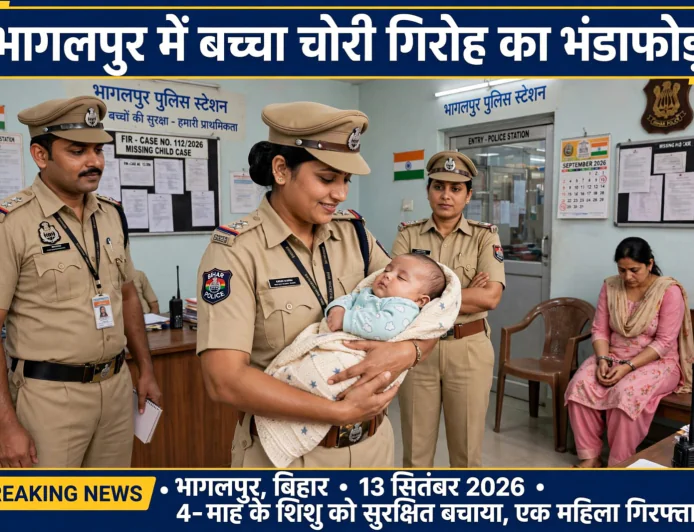 भागलपुर में बच्चा चोरी गिरोह का खुलासा, 4 महीने का मासूम सकुशल बरामद; महिला गिरफ्तार