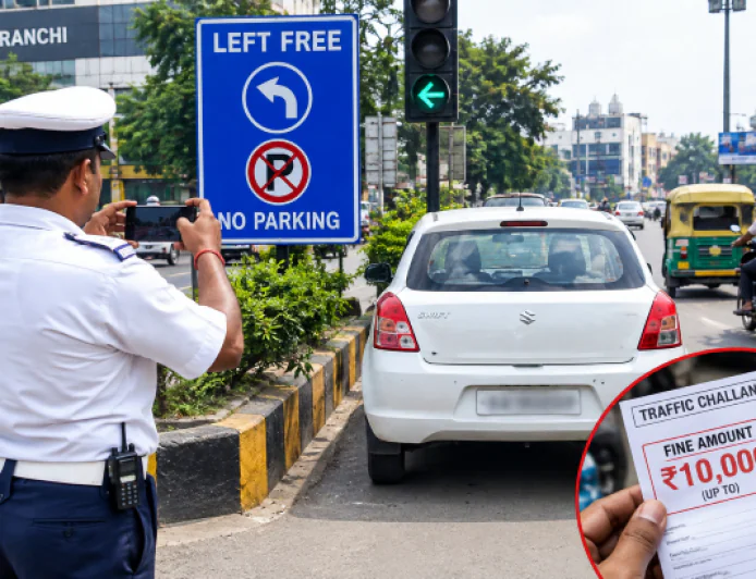 रांची में ट्रैफिक नियम तोड़ना पड़ेगा भारी, लेफ्ट फ्री में वाहन खड़ा किया तो 10 हजार तक चालान; ट्रैफिक पुलिस का एक्शन प्लान