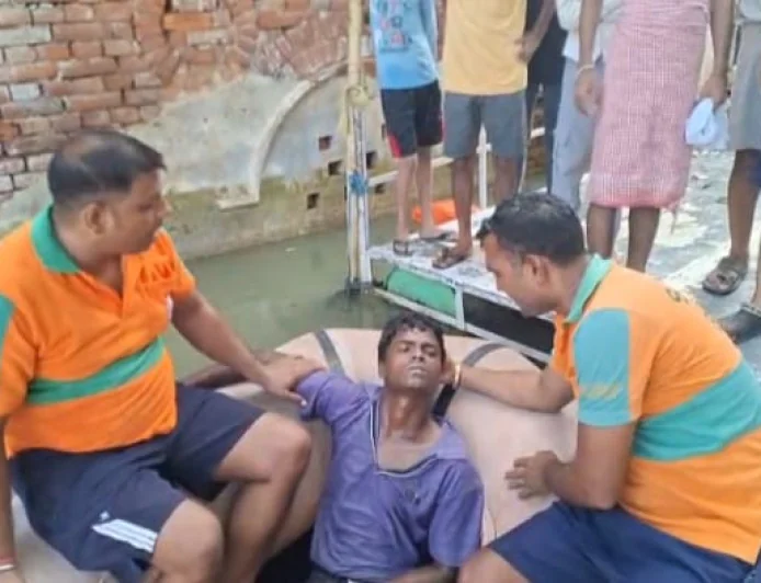 गहरे पानी में डूब रहा था मासूम, SDRF बनी देवदूत; शिवम को बचाकर लौटाई जिंदगी