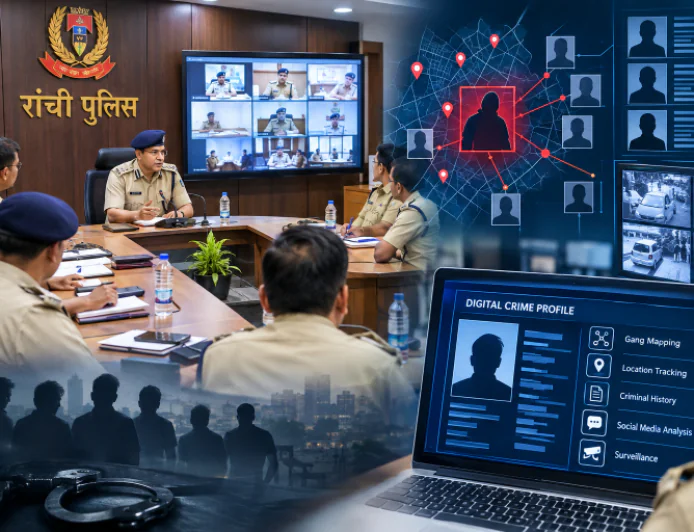 रांची में अपराधियों की अब बनेगी डिजिटल कुंडली, गैंग मैपिंग से संदिग्ध गतिविधियों पर पुलिस की कड़ी नजर